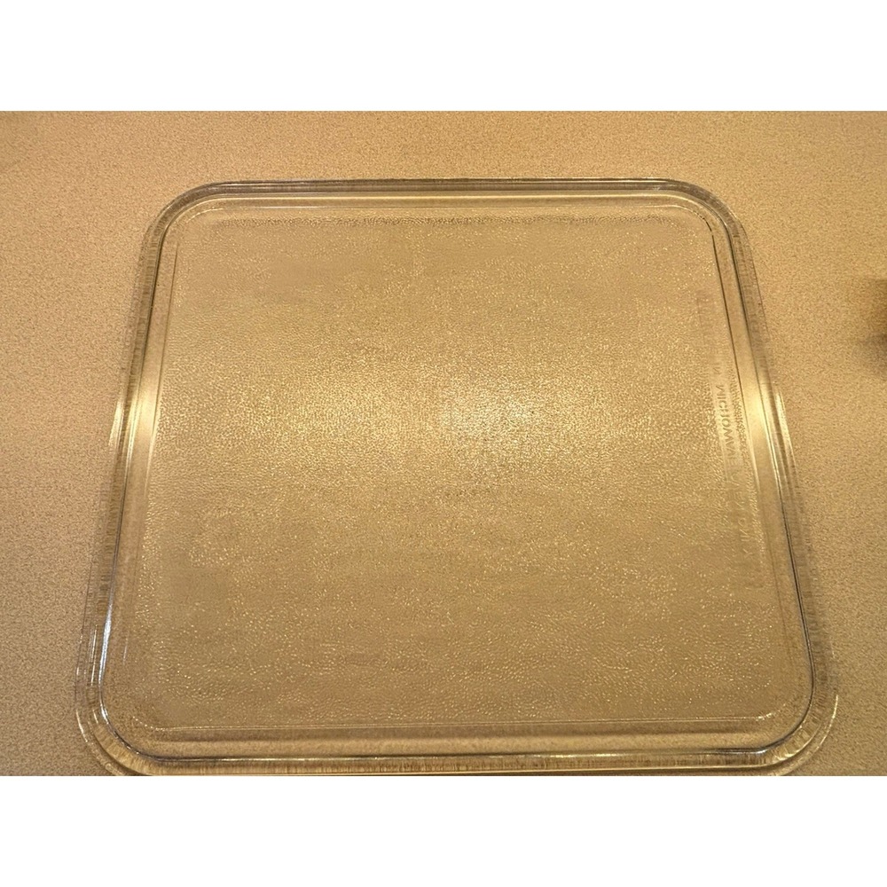 Rectangle Glass Replacement Plate Tray 15.5" x 14.25" For Microwave Oven